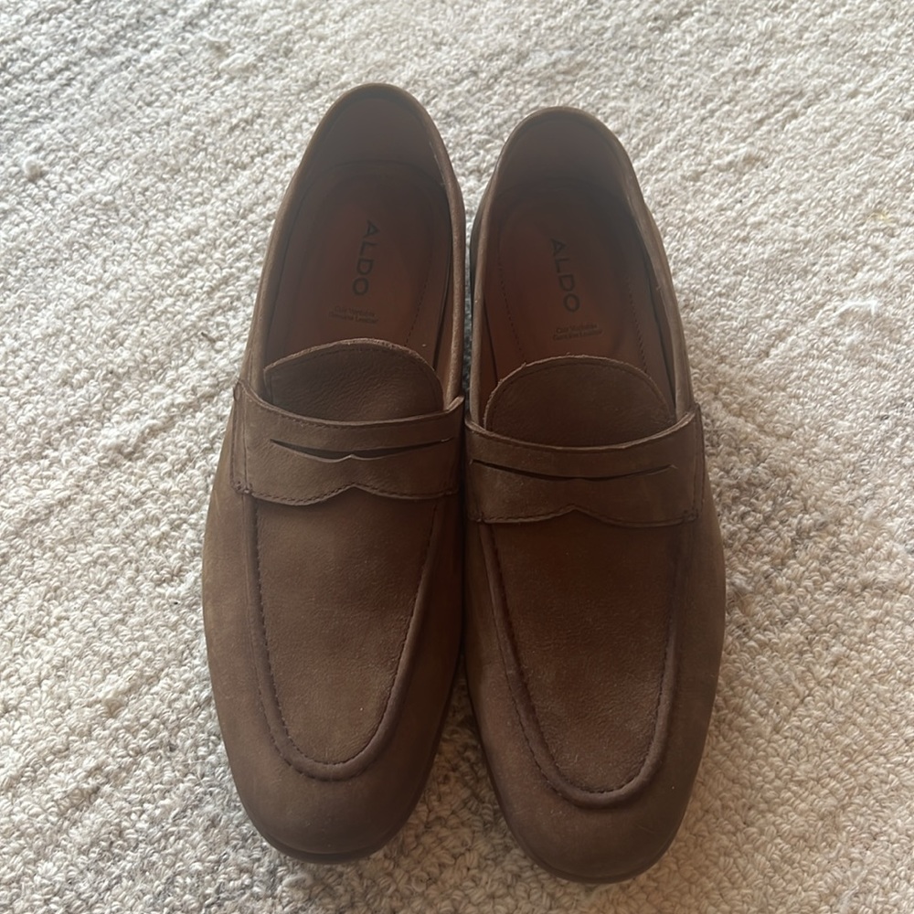 Men’s Aldo Mocha Light Brown Loafers: Never Worn Size 8